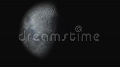 月亮通过望远镜